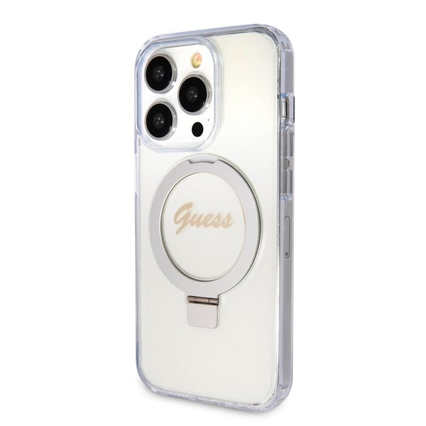 iPhone 15 Pro Max Cover Ring Stand Glitter MagSafe Transparent