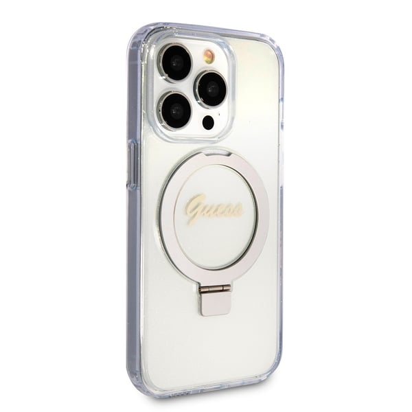 iPhone 15 Pro Max Cover Ring Stand Glitter MagSafe Transparent
