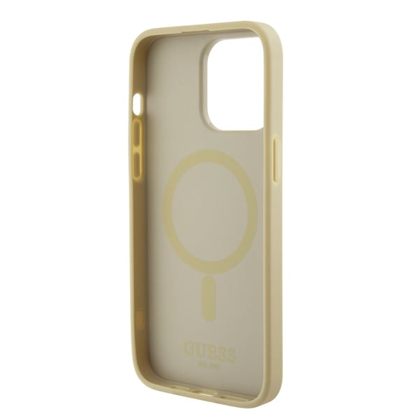 iPhone 15 Pro Max Cover Saffiano MagSafe Beige