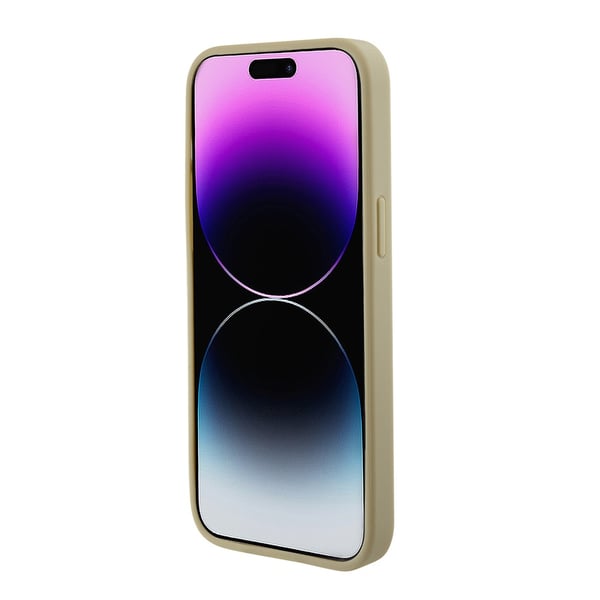 iPhone 15 Pro Max Cover Saffiano MagSafe Beige