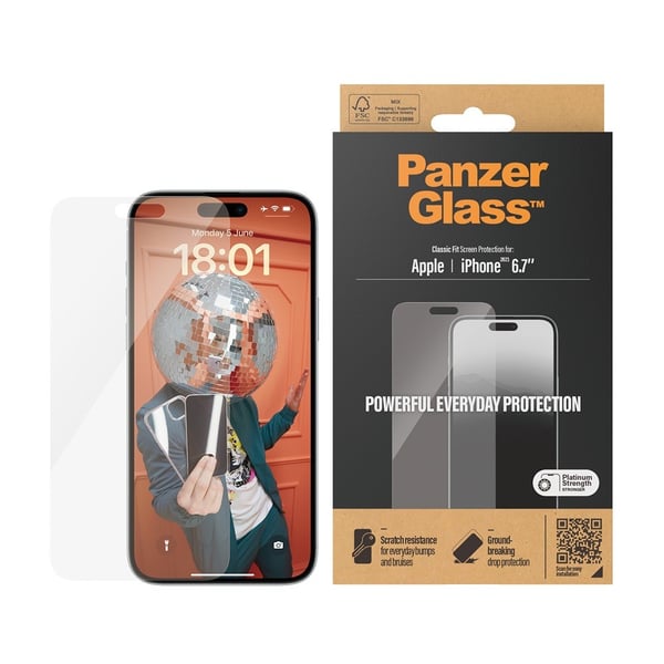 iPhone 15 Plus Skærmbeskytter Classic Fit