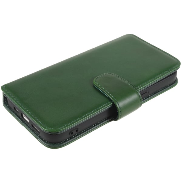 iPhone 14 Plus -kuori Essential Leather Juniper Green