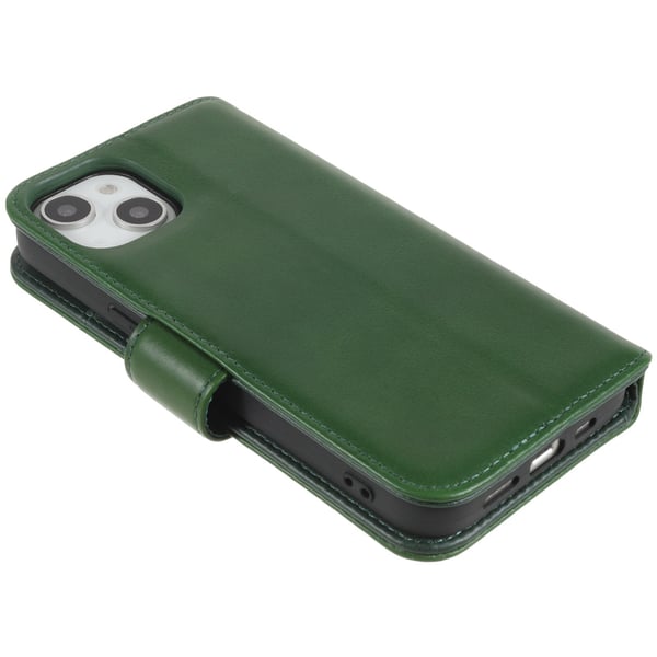 iPhone 14 Plus -kuori Essential Leather Juniper Green