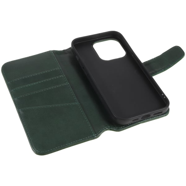 iPhone 14 Pro -kuori Essential Leather Juniper Green