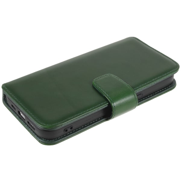 iPhone 14 Pro Max -kuori Essential Leather Juniper Green