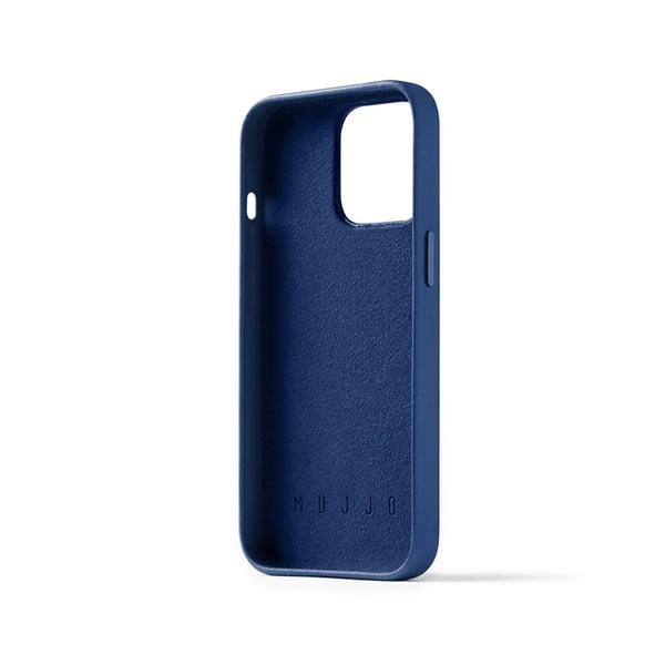 iPhone 14 Pro-deksel i fullskinn med lommebok Monaco Blue