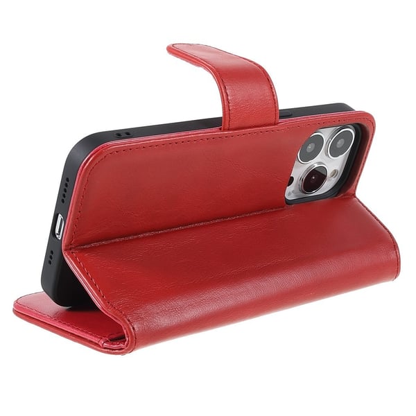 iPhone 14 Pro Cover Essential Læder Poppy Rød