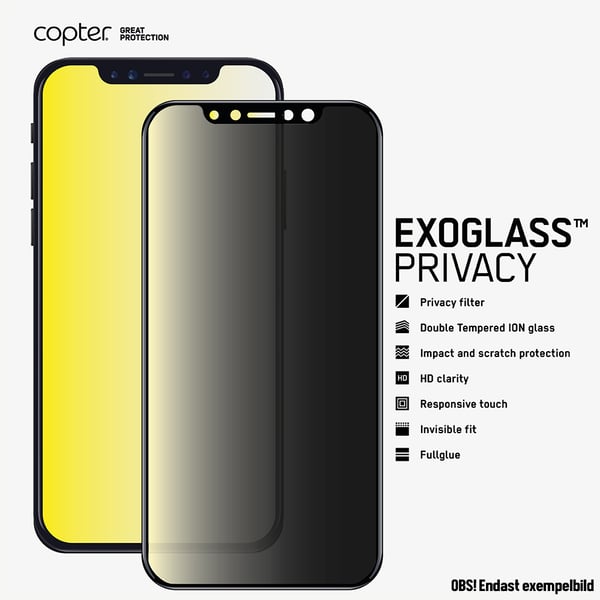 iPhone Xr/11 Skærmbeskytter Exoglass Flat Privacy