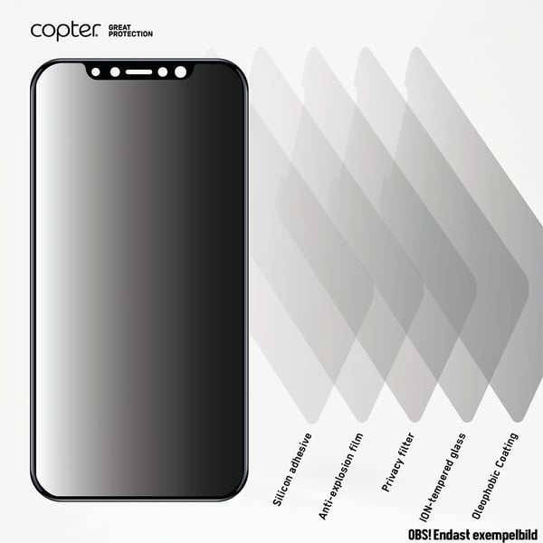iPhone Xr/11 Skærmbeskytter Exoglass Flat Privacy