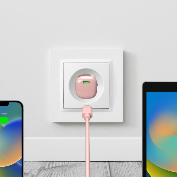 Oplader MiniPro GaN USB-C 20W Pink