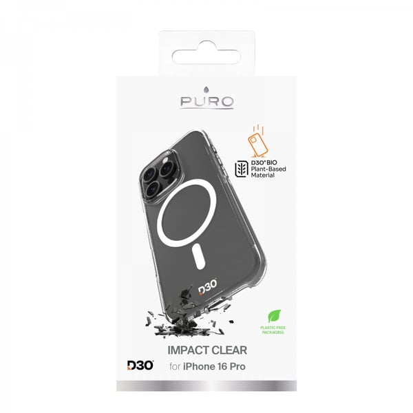 iPhone 16 Pro Cover Impact Clear D3O MagSafe Transparent
