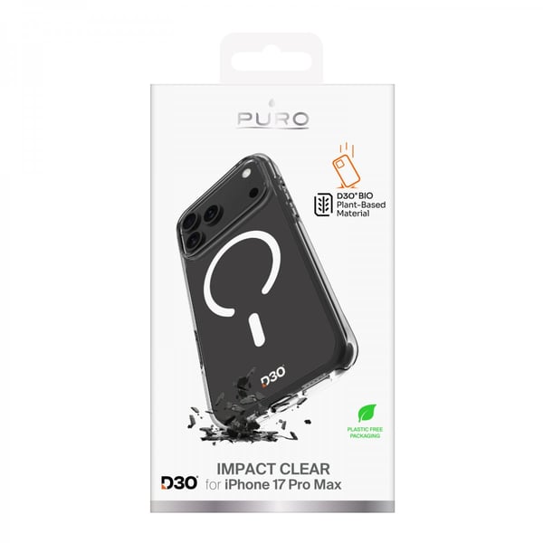 iPhone 17 Pro Max Cover Impact Clear D3O MagSafe Transparent