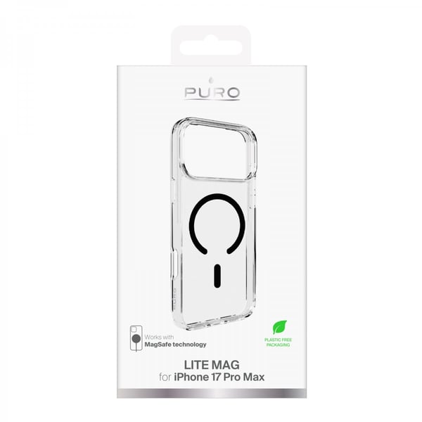 iPhone 17 Pro Max Cover Lite Mag Transparent Sort
