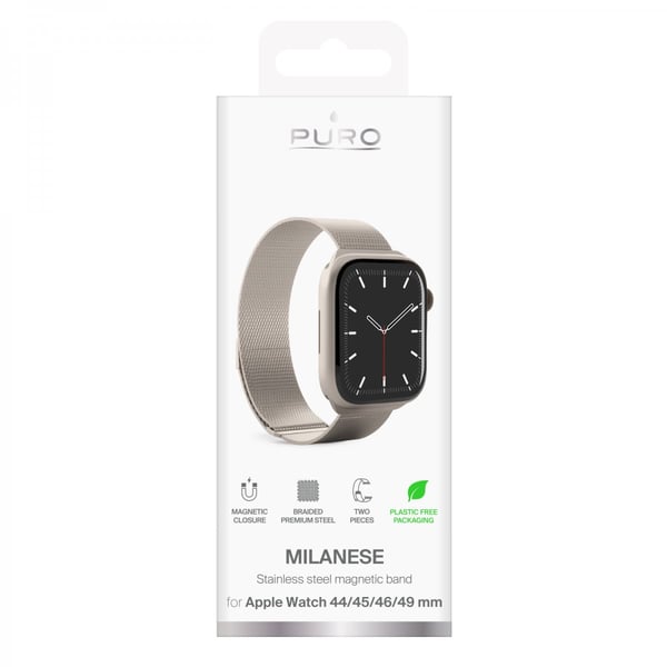 Apple Watch 44/45/46mm/Ultra 49mm Rem Milanese Champagne