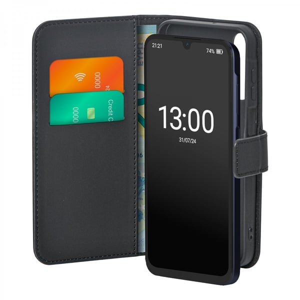 Samsung Galaxy A15 Deksel Lommebok Stativ Svart
