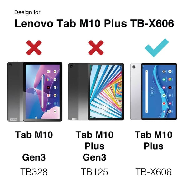 Lenovo Tab M10 Plus TB-X606F Deksel Regntett Robust Deksel Håndstropp