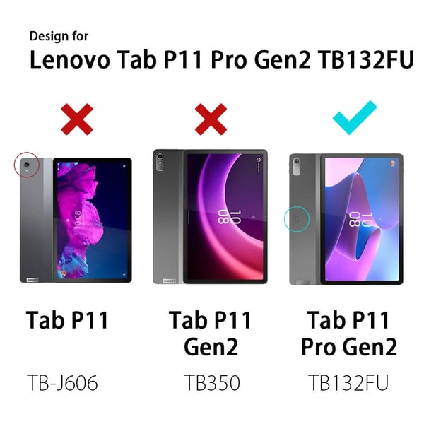 Lenovo Tab P11 Pro (2. gen) TB132 TB138 Deksel Regntett Robust C