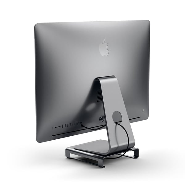 USB-C aluminium skjermstativ med hub for iMac, Space Gray