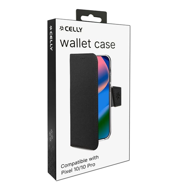 Google Pixel 10/Pixel 10 Pro Deksel Wally Lommebok Etui Svart