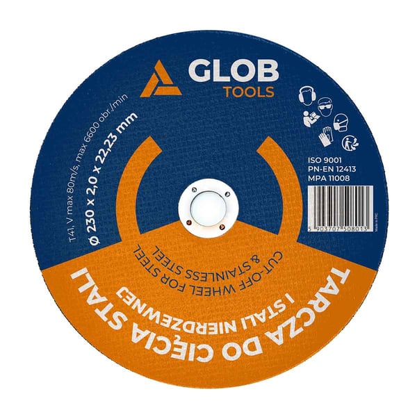 GLOB TOOLS teräsleikkuulevy 230x2,0x22,23mm