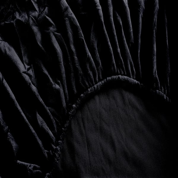 Dra-på-lakan "BEAR" 160x200+28 musta