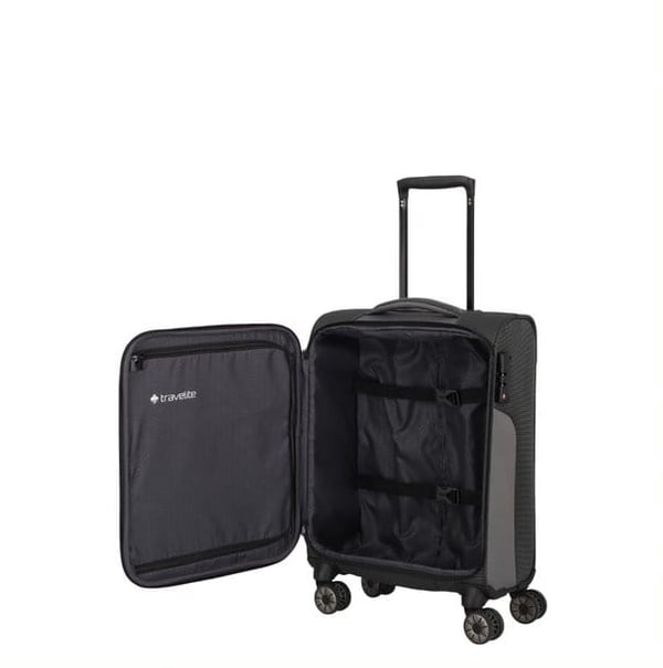 Travelite Via resväska grå och svart medium 66 cm