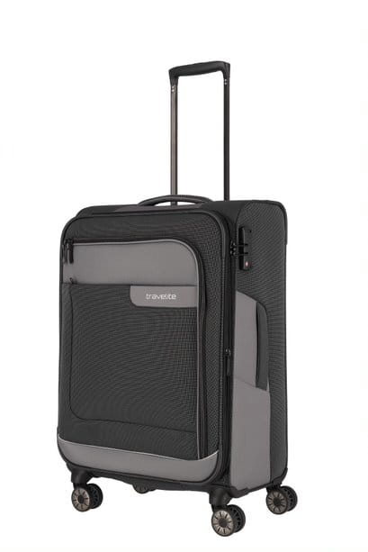 Travelite Via resväska grå och svart medium 66 cm