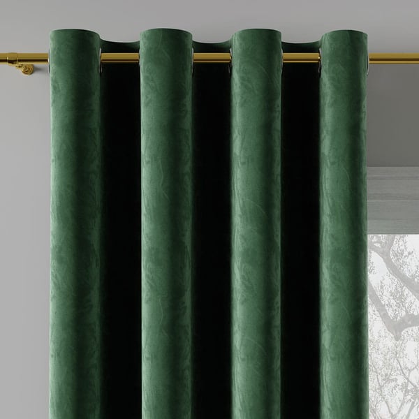 Agnes silkkiverho 140x250 smaragdinvihreä sametti
