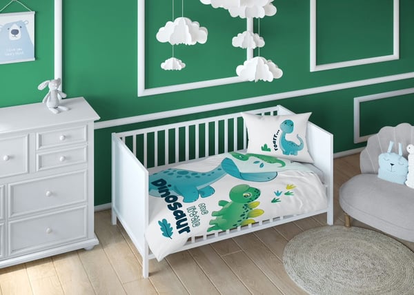 Babysengetøj 100x135 Dino, bomuld