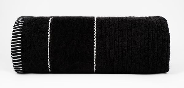 Teo handduk 70x140 svart 470g 100% bomull velour