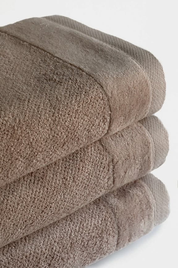 Vito Håndklæde 50x90 Beige Taupe 550g 100% Bomuld