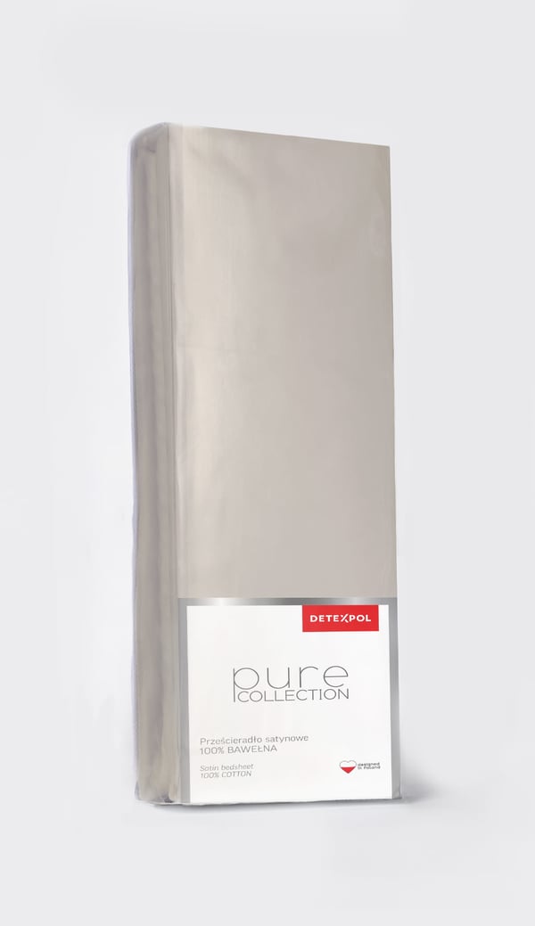Satiinikangaslakana 220x200 litteä ilman kuminauhoja beige