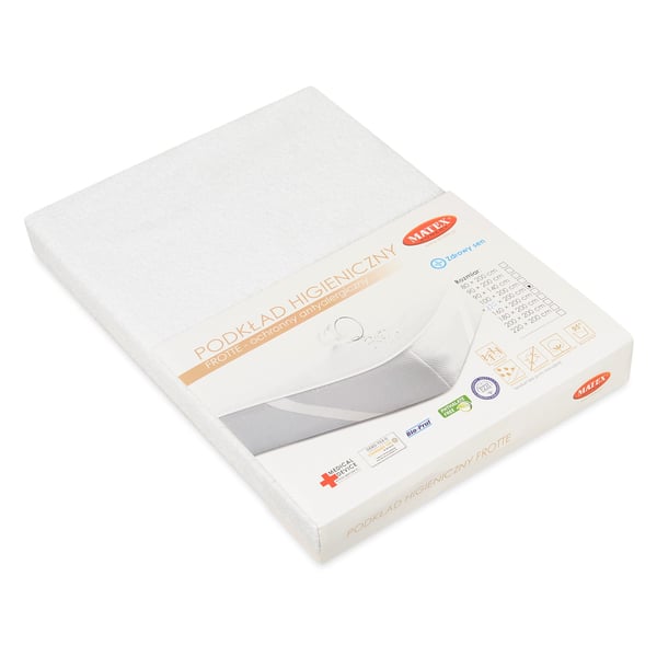 Hygienisk madrassunderlägg 160x200 frotté vit