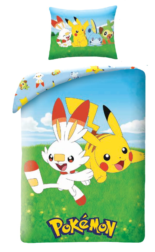 Puuvillainen vuodevaate 140x200 Pokemon Pikachu
