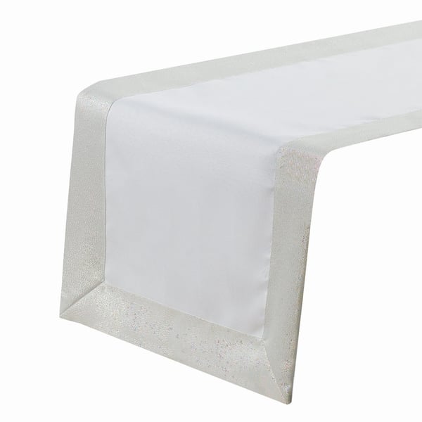 Silverduk 60x120 med glansande silverremsa