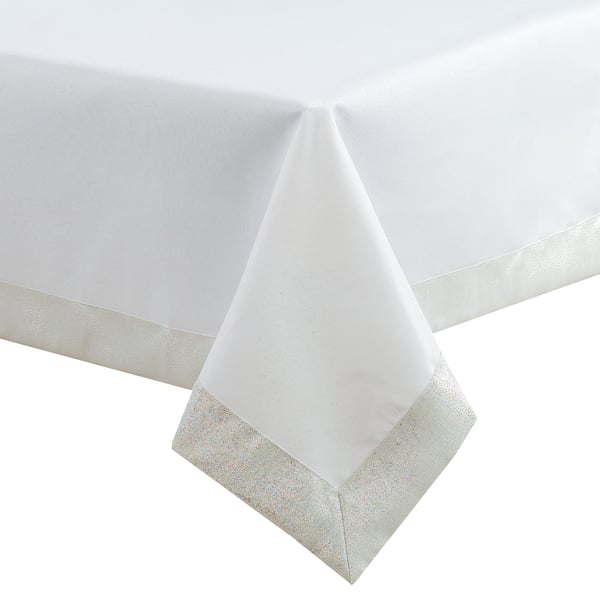 Silverduk 60x120 med glansande silverremsa