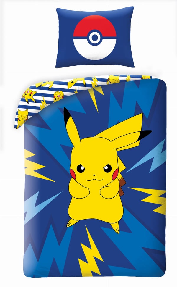 Puuvillainen vuodevaate 140x200 Pokemon Pikachu