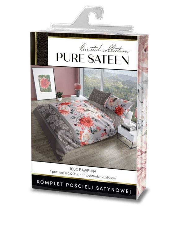 Satiinivuodevaatteet 160x200 Puhdas satiini Värikkäät kukat