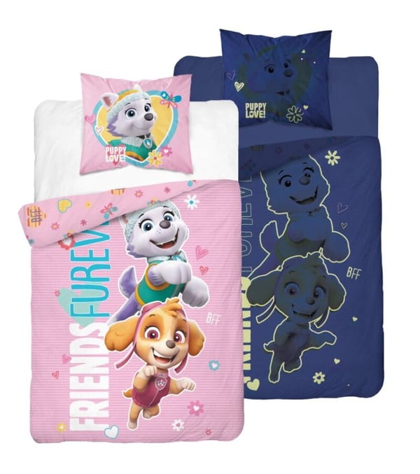 PAW PATROL Valpar -liinavaatteet joissa on loisteväri 160x200