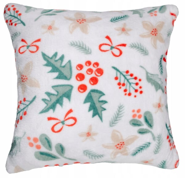 Julepudebetræk 40x40 Winter Vibes hvid Mistletoe soft