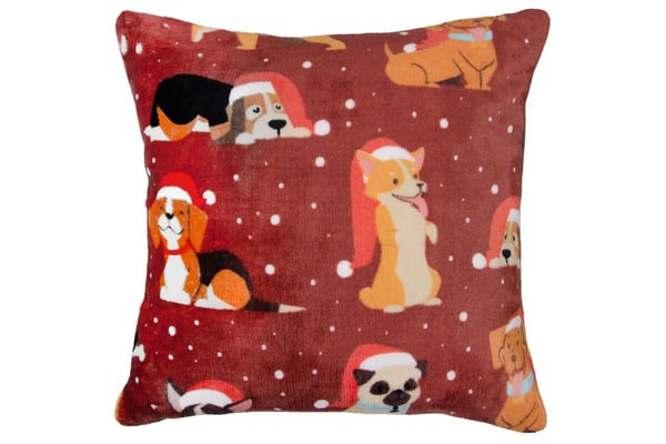 Winter Fellows julörngodt 40x40 rød hunde