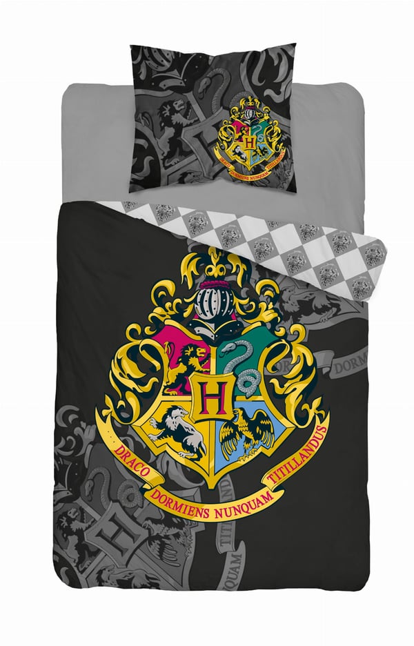 Harry Potter -vuodevaatteet 140x200 cm vaakunalla