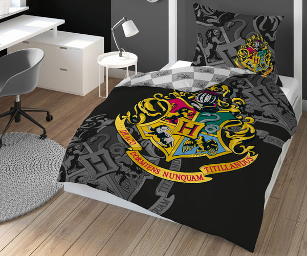 Harry Potter -vuodevaatteet 140x200 cm vaakunalla