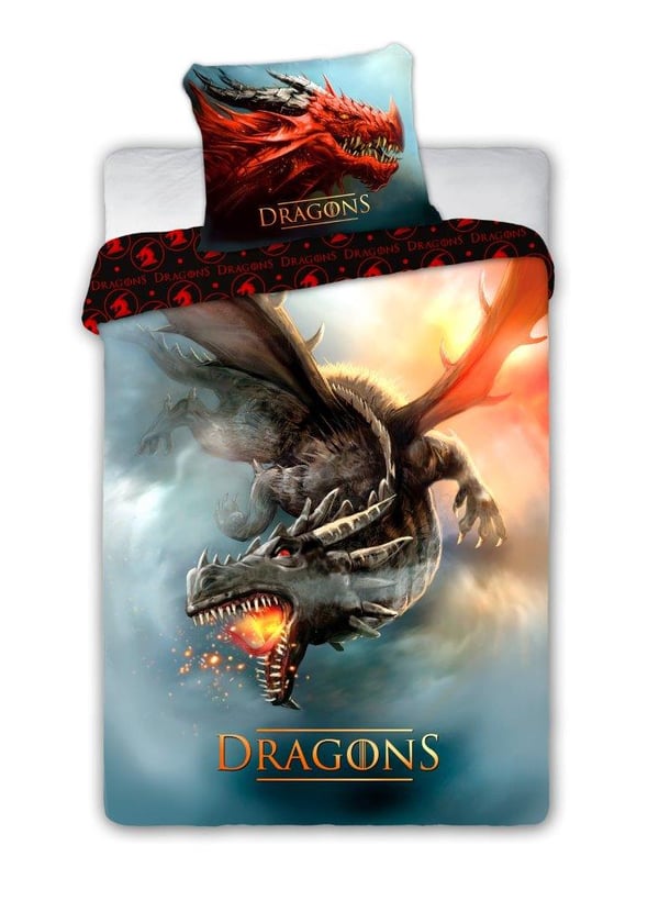 Lohikäärmeiden lasten vuodevaate Flying Dragon 140X200