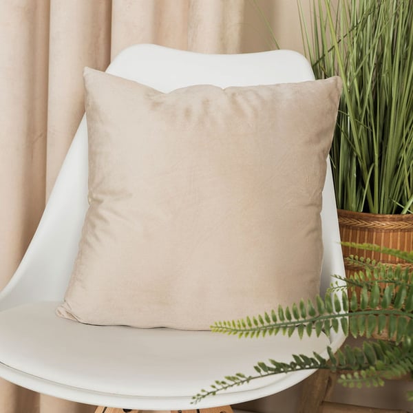 Tyynyliina 40x40 Koristeellinen Sametti Vaaleanbeige