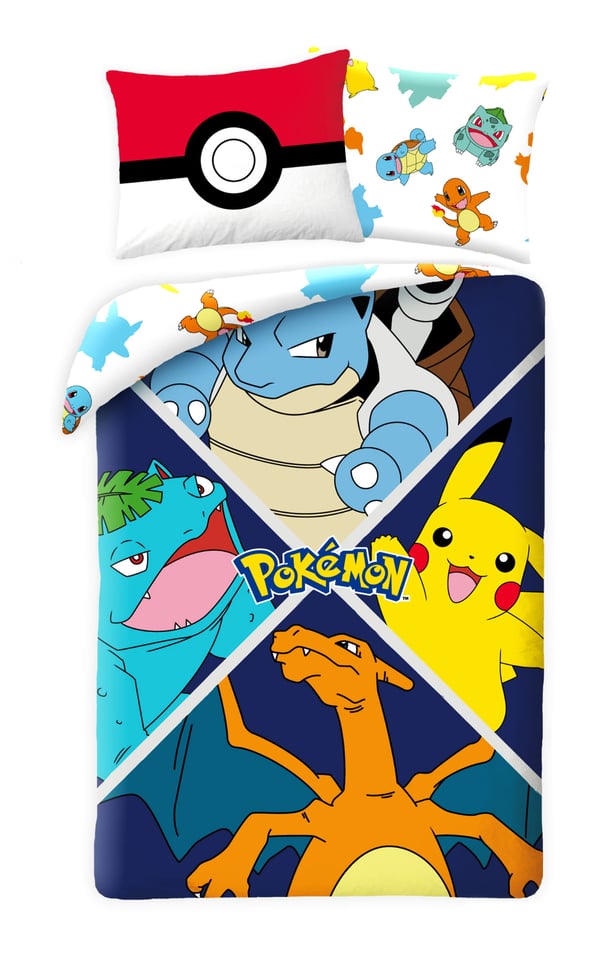Pokemon Pikachu lasten vuodevaatteet 140x200 cm mikrofiiberi