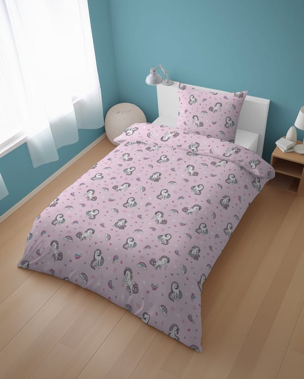 Lasten vuodevaatteet 140x200 Yksisarvinen XOXO Dreams