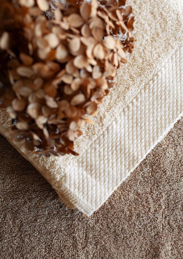 Håndklæde 50x90 Boho tykt grønt 100% bomuld 500g blødt Premium