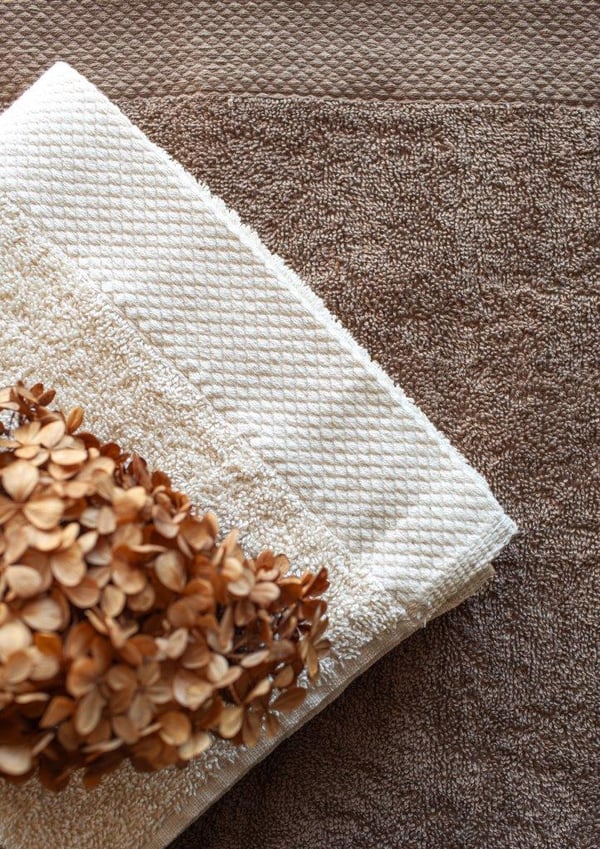 Håndklæde 50x90 Boho tykt grønt 100% bomuld 500g blødt Premium