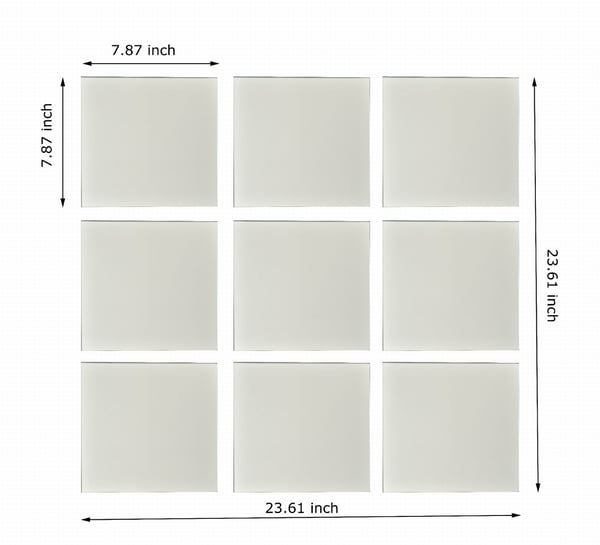 Sarja 9 glamouroosaa neliöidä seinäpeiliä BD-taidekorisilla
